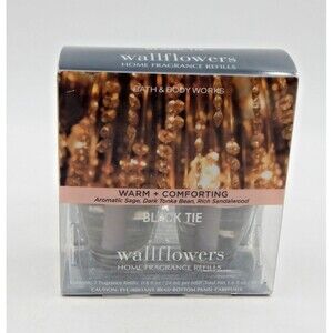 Bath & Body Works Black Tie Wallflowers Fragrance Refill 2 PK New .8 Fl Oz